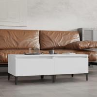 Bijzettafels 2 st 50x46x35 cm bewerkt hout wit - thumbnail