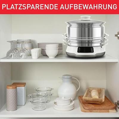 Tefal VC502D Convenient Series DeLuxe XL Stoomkoker Grijs - thumbnail