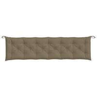 VidaXL Tuinbankkussens 2 st 200x50x7 cm stof gemêleerd taupe - thumbnail