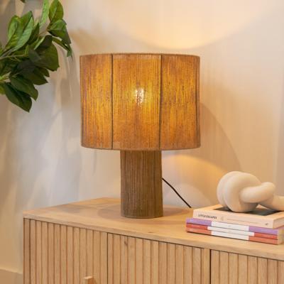 Kave Home Tafellamp 'Pontos' Jute, 40cm, kleur Naturel Kave Home Tafellamp 'Pontos' Jute, 40cm, kleur Naturel