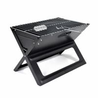 Opvouwbare draagbare barbecue voor gebruik met houtskool X-vorm 45 x 30 x 35 cm Ijzer - thumbnail