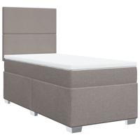 Boxspring met matras stof taupe 200x200 cm - thumbnail