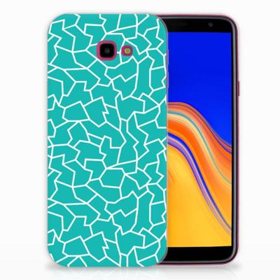 Samsung Galaxy J4 Plus (2018) | Hoesje maken | Cracks Blue