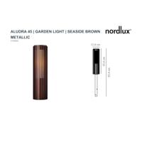 Nordlux Buitenlamp Aludra seaside paal H 45 cm bruin metallic - thumbnail