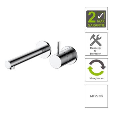 Wastafelmengkraan Aqua Splash Exclusive 18.5 cm 1-hendel Chroom Aqua Splash