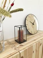 NeXtime ne-3249 wandklok edge-wood-dome dia 35cm kunststof licht bruin - thumbnail