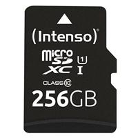 Intenso Premium microSDXC-kaart 256 GB Class 10, UHS-I Incl. SD-adapter - thumbnail