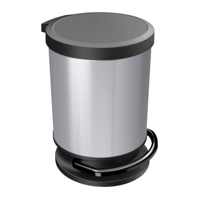 Rotho Paso Pedaalemmer Rond 20L Silver Metallic Rotho Paso Pedaalemmer Rond 20L Silver Metallic