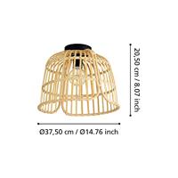 Eglo Rotan plafondlampGlyneath Ø 37,5cm - 43872 - thumbnail
