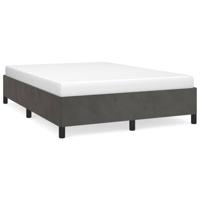 Bedframe zonder matras 140x190 cm fluweel donkergrijs - thumbnail