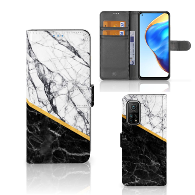 Xiaomi Mi 10T Pro | Mi 10T | Bookcase | Marmer Wit Zwart - Origineel Cadeau Man