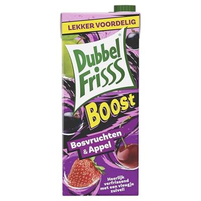 DubbelFrisss Boost Bosvruchten Appel 1,5L bij Jumbo