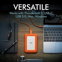 LaCie Rugged 2 TB Externe harde schijf (2,5 inch) USB-C Zilver, Oranje STFR2000800 - thumbnail