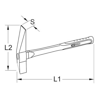 KS Tools 963.2172 9632172 Ontkalkingshamer 620 g 310 mm 1 stuk(s)