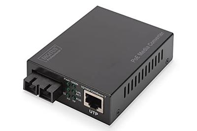 Digitus DN-82160 1000Mbit/s 1310nm Single-mode Zwart netwerk media converter Digitus DN-82160 1000Mbit/s 1310nm Single-mode Zwart netwerk media converter