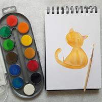 Bruynzeel Waterverf met Penseel 12 Kleuren - thumbnail