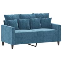 3-delige Loungeset met kussens fluweel blauw - thumbnail