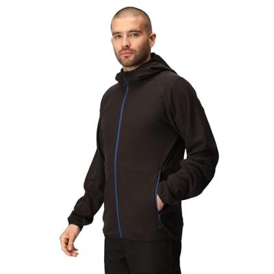 Ragetta RG690 Navigate Hooded Full Zip Fleece - Black/New Royal - L