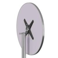 Tuinbartafel in hoogte verstelbaar Ø59,5x70/114,5 cm aluminium - thumbnail