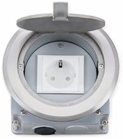 LEDmaxx 105628 1-voudig Vloerinbouw-contactdoos Aanraakbeveiliging IP20 Aluminium - thumbnail