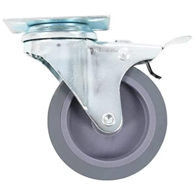 VidaXL Zwenkwielen met dubbele remmen 4 st 75 mm