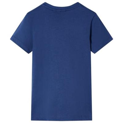 Kindershirt met scooterprint 140 donkerblauw Kindershirt met scooterprint 140 donkerblauw