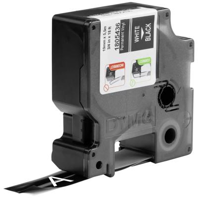 Labeltape DYMO IND RHINO 1805436 Vinyl Tapekleur: Zwart Tekstkleur:Wit 19 mm 5.5 m Labeltape DYMO IND RHINO 1805436 Vinyl Tapekleur: Zwart Tekstkleur:Wit 19 mm 5.5 m