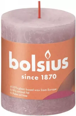 Bolsius kaars rustiek 8x7 cm ash rose