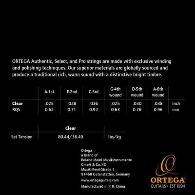 Ortega RQS Requinto Coated Normal Tension Strings snarenset voor klassieke gitaar Ortega RQS Requinto Coated Normal Tension Strings snarenset voor klassieke gitaar
