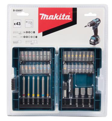 Makita Accessoires 43-delige schroefbitset in hoog kwalitatieve koffer - B-55697 - thumbnail