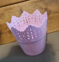 Bloempot PARIJS rond 14,5 cm Roze set van 2 stuks - thumbnail