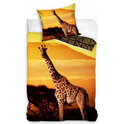 Dreamee Dekbedovertrek Giraffe 140 x 200 cm Katoen Geel
