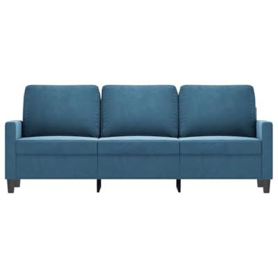 Driezitsbank 180 cm fluweel blauw Driezitsbank 180 cm fluweel blauw