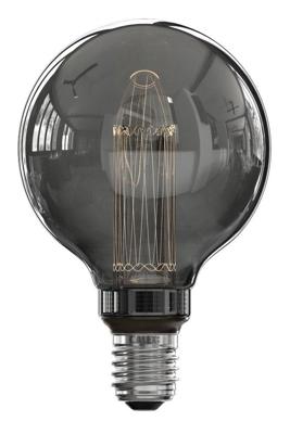 LED Glasfiber Globe lamp G95 220-240V 3,5W 40lm 2000K Titanium E27 dimbaar Calex - Calex