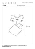 Lucide ALION - Plafondspot - 1xE14 - Zwart - thumbnail