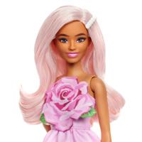 Barbie Fashionista pop in jurk met roos - thumbnail
