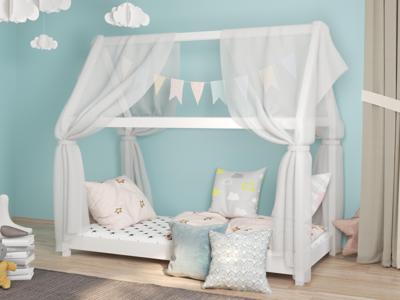 Huisbed COTTON 160x80 cm witte pijnboom Huisbed COTTON 160x80 cm witte pijnboom