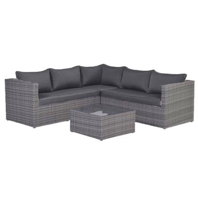 Montana loungeset 4-delig earl grey / donker antraciet- - - Garden Impressions