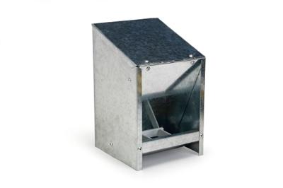Voerbak verzinkt met schuine deksel 2,5kg