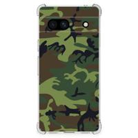 Google Pixel 7A Doorzichtige Silicone Hoesje Army Dark - thumbnail