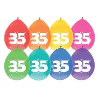 Ballonnen 35 jaar mix kleuren (8st) - thumbnail