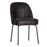 WOOOD Eetkamerstoel 'Vogue' Leder, kleur Zwart - thumbnail