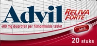 Advil Reliva Forte Oval Tabs 400 mg - voor pijn en koorts - thumbnail