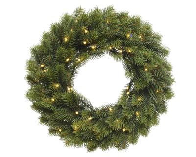 Kerstkrans Winnipeg krans boom h40 cm-49L groen/wit - Everlands