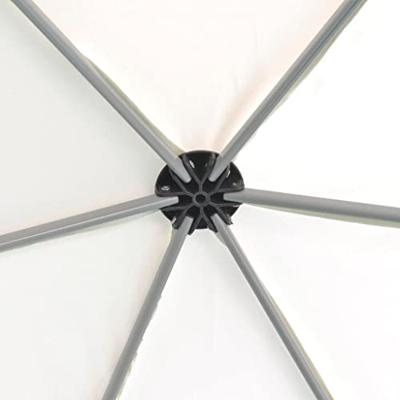 Partytent pop-up zeshoekig met 6 zijwanden 3,6x3,1 m crmewit - thumbnail