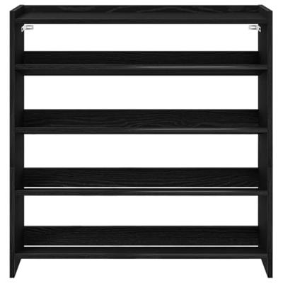 Schoenenrek 80x25x81 cm bewerkt hout zwart