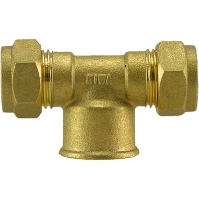 Riko P-717 Messing Knel T-Stuk 15x3/8 Binnendraads x 15