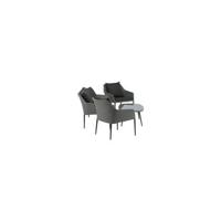 Nohr Loungeset 'Felica' Met bank, 2 loungestoelen en tafel, kleur Antraciet - thumbnail
