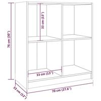 Dressoir 70x33x76 cm massief grenenhout wit - thumbnail