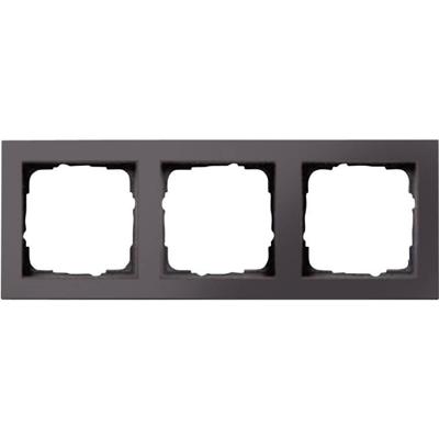 Gira E2 afdekraam 3-voudig antraciet